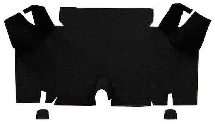A4073A01 Nylon Loop Trunk Floor Carpet 1965-66 Mustang Fastback; Black
