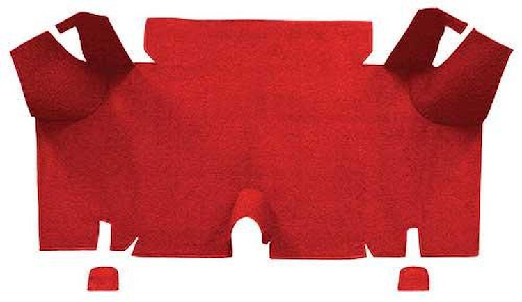 A4073A02 Nylon Loop Trunk Floor Carpet 1965-66 Mustang Fastback; Red