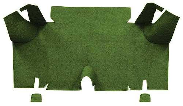 A4073A19 Nylon Loop Trunk Floor Carpet 1965-66 Mustang Fastback; Moss Green
