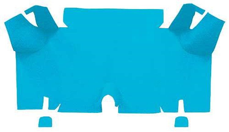 A4073A31 Nylon Loop Trunk Floor Carpet 1965-66 Mustang Fastback; Light Blue