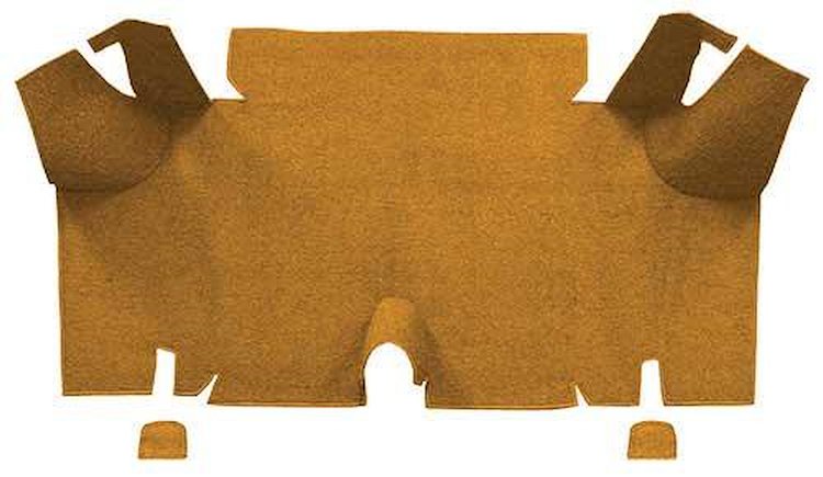 A4073A69 Nylon Loop Trunk Floor Carpet 1965-66 Mustang Fastback; Medium Saddle