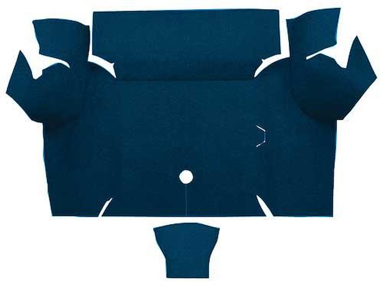 A4077A12 Nylon Loop Trunk Floor Carpet 1967-68 Mustang Coupe; Dark Blue