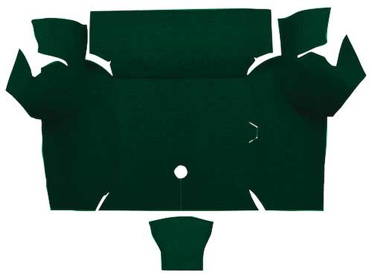 A4077A13 Nylon Loop Trunk Floor Carpet 1967-68 Mustang Coupe; Dark Green
