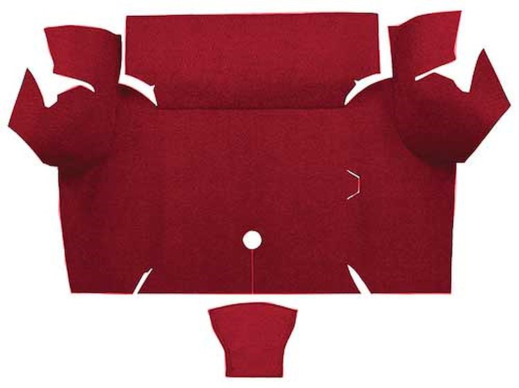 A4077A15 Nylon Loop Carpet Trunk Mat 1967-68 Mustang Coupe; Maroon