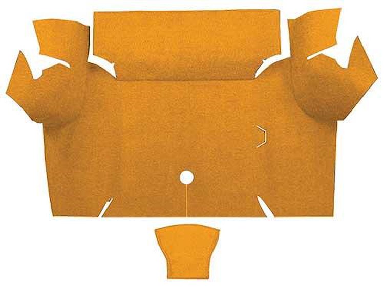 A4077A69 Nylon Loop Trunk Floor Carpet 1967-68 Mustang Coupe; Medium Saddle
