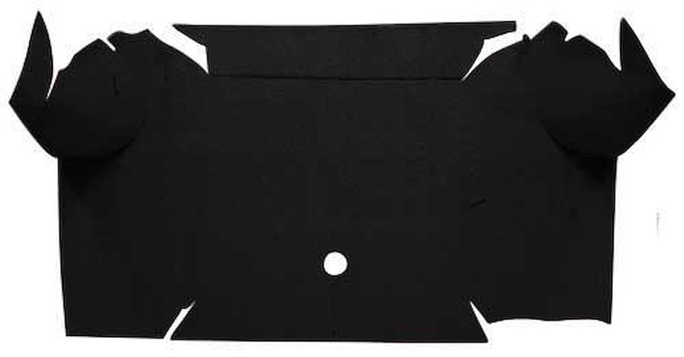 A4081A01 Nylon Loop Trunk Floor Carpet 1967-68 Mustang Convertible; Black