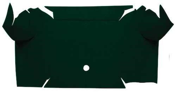 A4081A13 Nylon Loop Trunk Floor Carpet 1967-68 Mustang Convertible; Dark Green