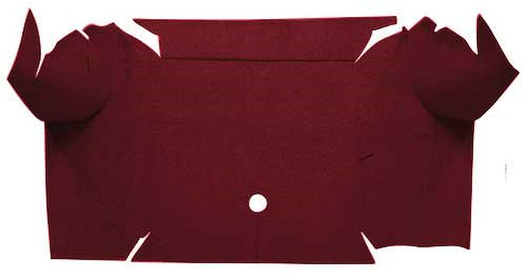 A4081A15 Nylon Loop Trunk Floor Carpet 1967-68 Mustang Convertible; Maroon