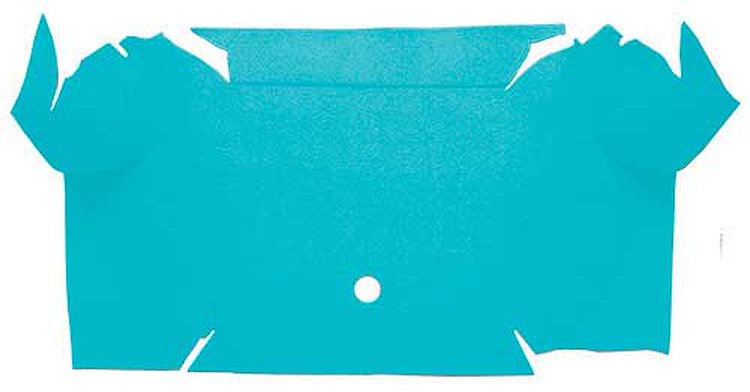 A4081A31 Nylon Loop Trunk Floor Carpet 1967-68 Mustang Convertible; Light Blue