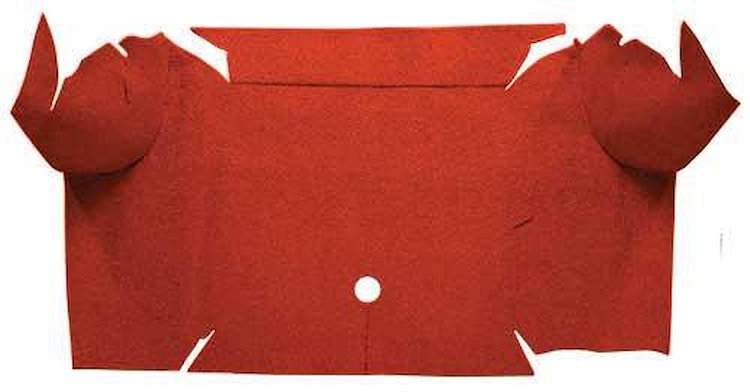 A4081A49 Nylon Loop Trunk Floor Carpet 1967-68 Mustang Convertible; Emberglow