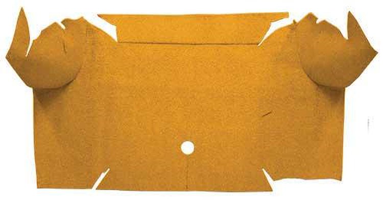 A4081A69 Nylon Loop Trunk Floor Carpet 1967-68 Mustang Convertible; Medium Saddle