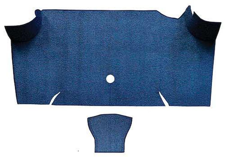 A4085A12 Nylon Loop Trunk Floor Carpet 1967-68 Mustang Fastback; Dark Blue
