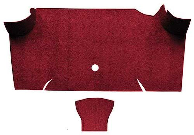 A4085A15 Nylon Loop Trunk Floor Carpet 1967-68 Mustang Fastback; Maroon