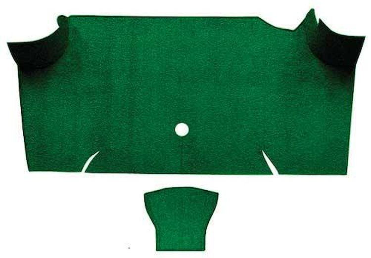 A4085A39 Nylon Loop Trunk Floor Carpet 1967-68 Mustang Fastback; Green