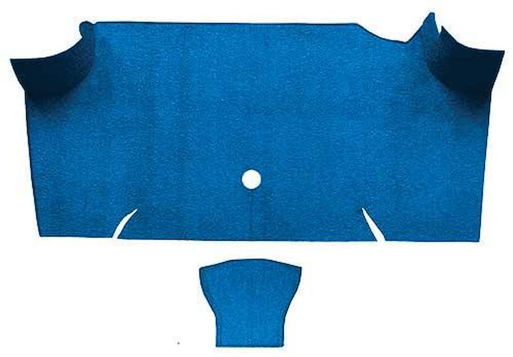 A4085A41 Nylon Loop Trunk Floor Carpet 1967-68 Mustang Fastback; Medium Blue