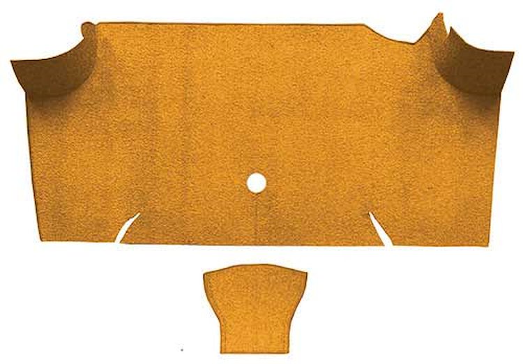 A4085A69 Nylon Loop Trunk Floor Carpet 1967-68 Mustang Fastback; Medium Saddle