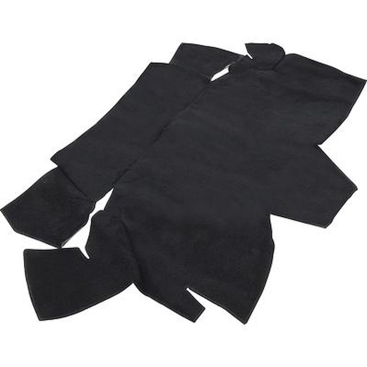 A4089A01 Nylon Loop Trunk Floor Carpet 1969-70 Mustang Fastback; Black