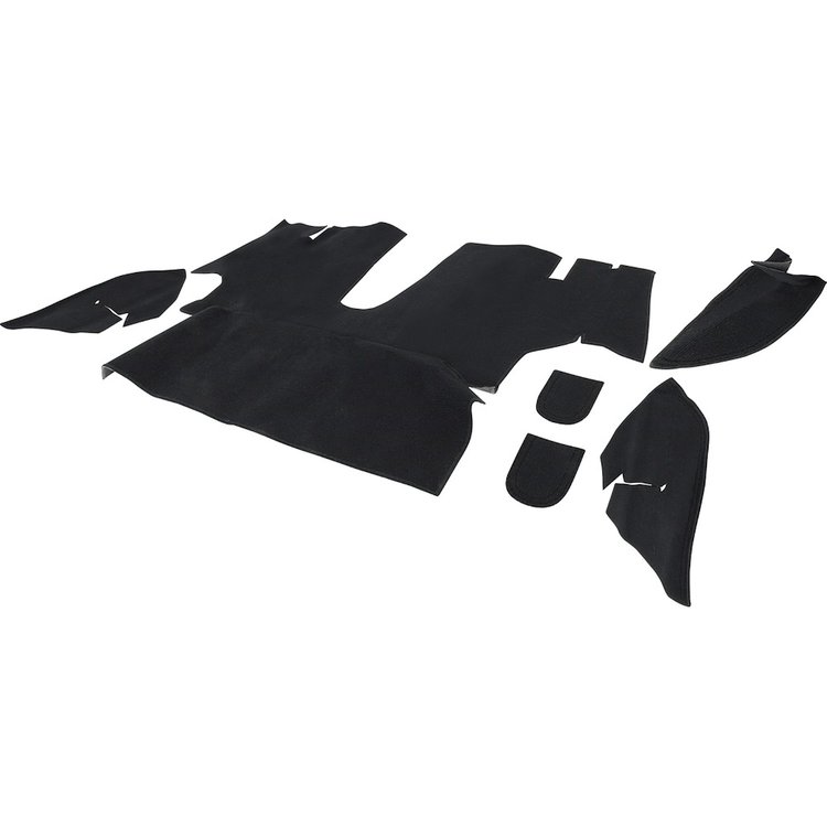 A4093A01 Nylon Loop Trunk Floor Carpet 1971-73 Mustang Coupe Set-Black