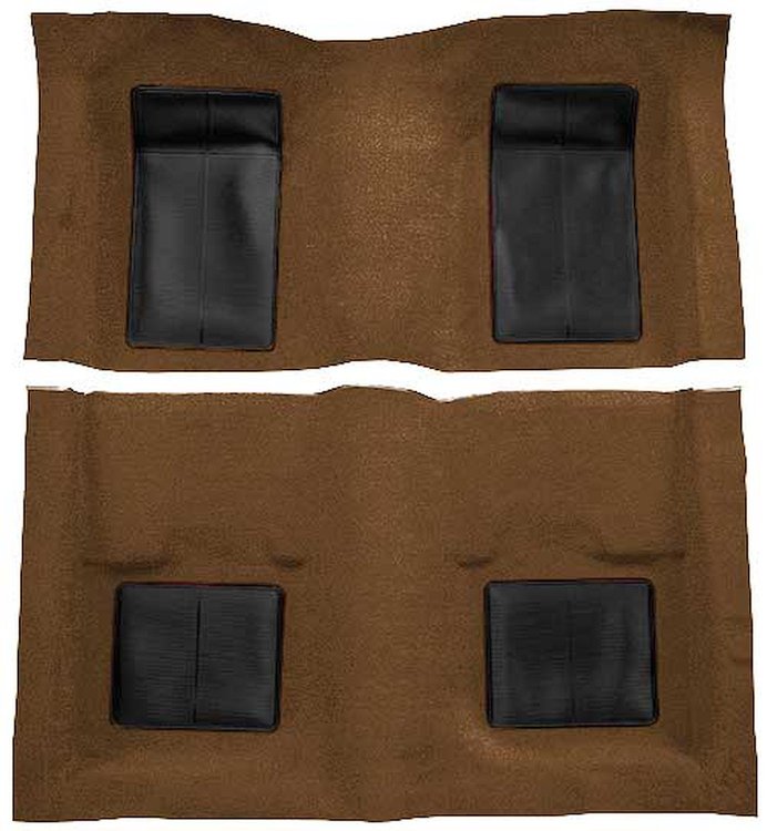 A4101B29 Nylon Loop Floor Carpet With Mass Backing 1969 Mustang Mach 1; Ginger Carpet/Black Inserts