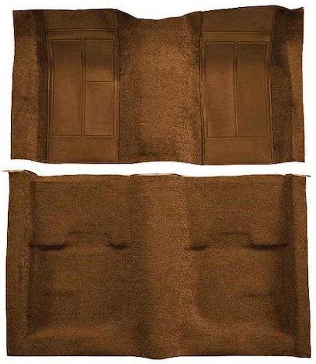 A4113A29 Passenger Area Nylon Loop Floor Carpet Set 1970 Mustang Mach 1; Ginger Carpet With Ginger Inserts