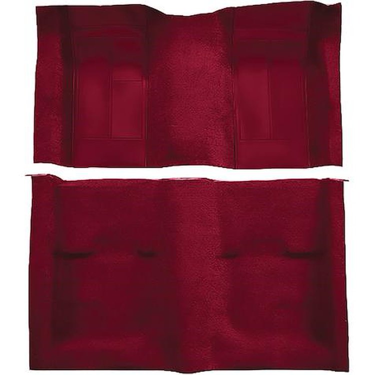 A4113B15 Nylon Loop Floor Carpet With Mass Backing 1970 Mustang Mach 1; Maroon With Maroon Inserts