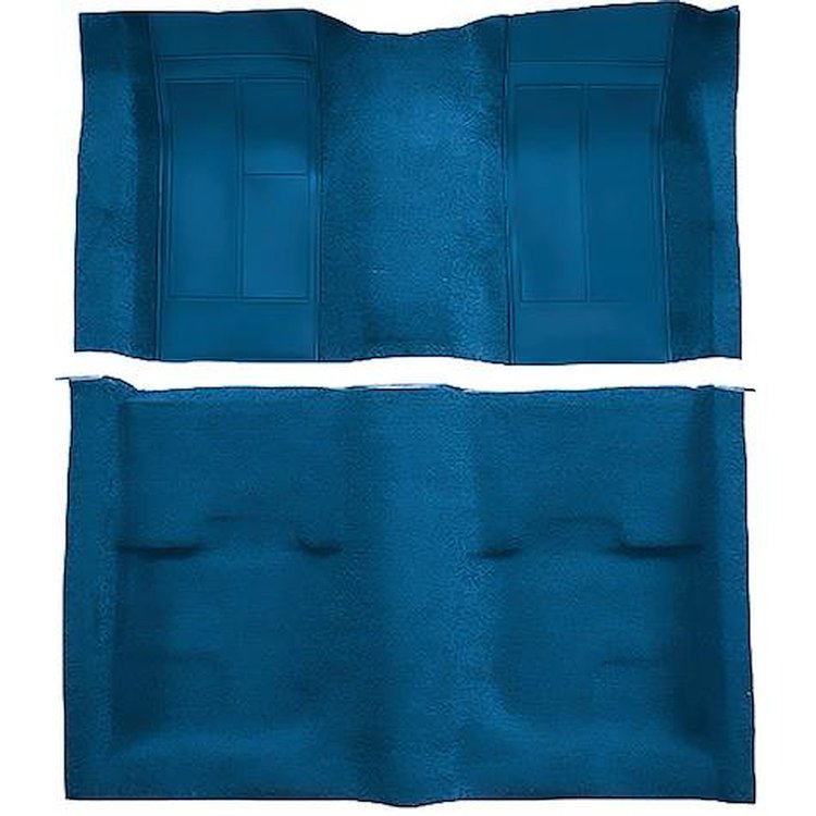 A4113B41 Nylon Loop Floor Carpet With Mass Backing 1970 Mustang Mach 1; Medium Blue/Medium Blue Inserts
