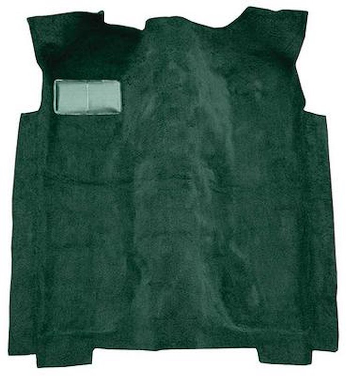 A4123446 Molded Cut Pile Passenger Area Carpet Set 1974-78 Mustang II; Jade Green