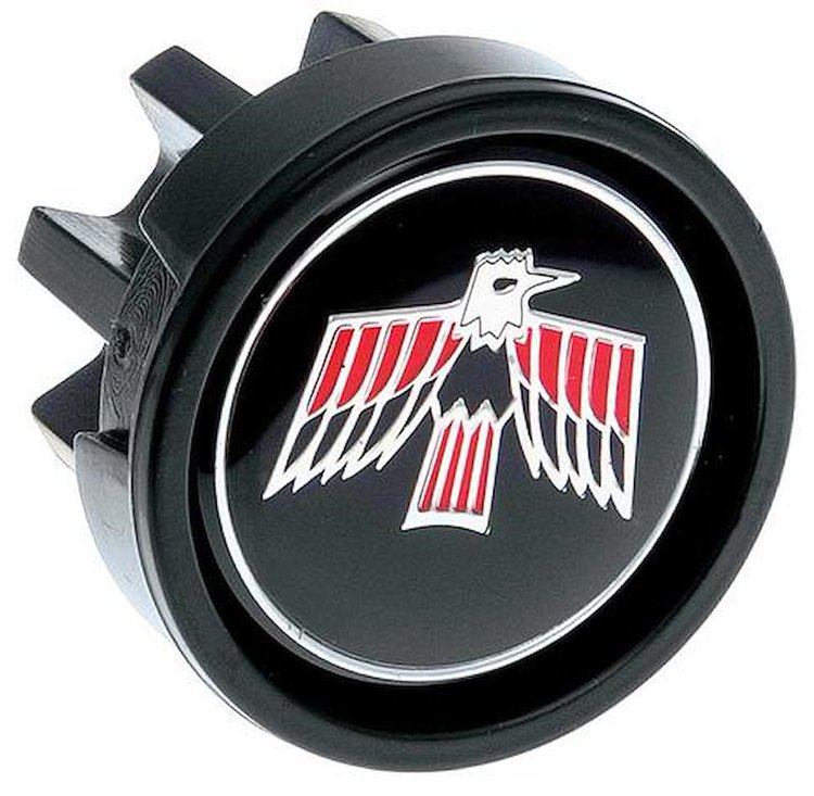 A8100341 1969 Firebird Trans Am; Push Button Shift Knob Emblem; with Wood Knob Shifter