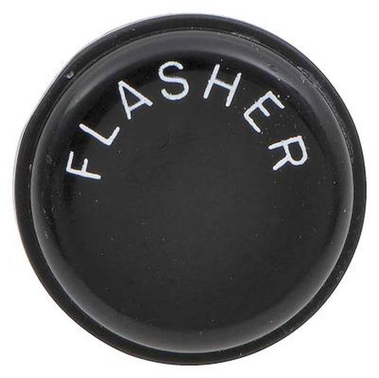 A81100 19669-1972 Firebird, Cutlass, 442, F85, Grand Prix; Hazard Switch Knob; in.Flasher in.; Black