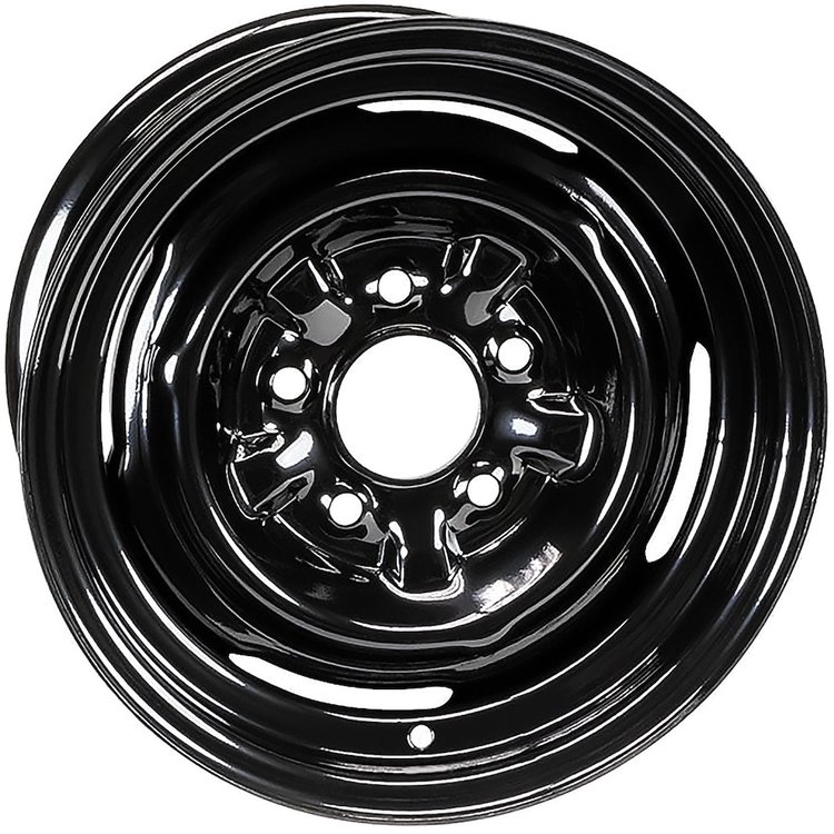 A8500504 Dog Dish Style Factory Steel Wheel for 1955-1990 Buick, Chevrolet, Oldsmobile, Pontiac Models