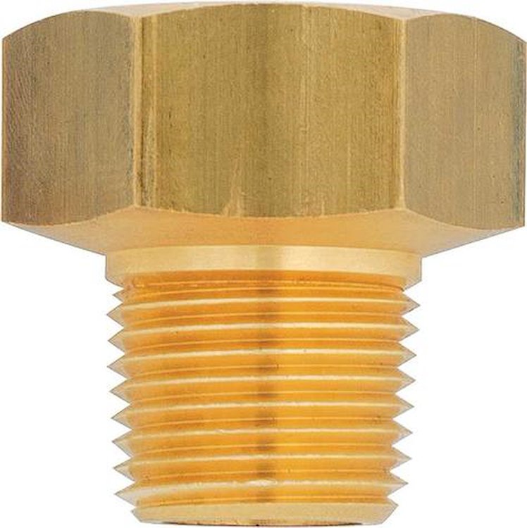 A8700119 1980-89 GM 231ci V6 Turbo; Brass Oil Drain Tube Adapter Fitting