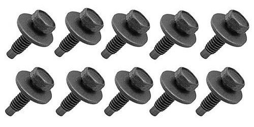 A876257K Bolt, 1/4-20 x 1-3/16" Dog Point Tip w/ Free Spinning Washer, Black Phosphate, 10 Piece Set