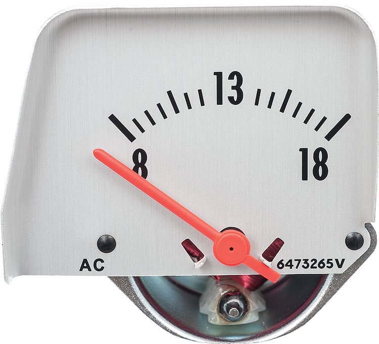 A912901 Console Volt Gauge 1968-69 Camaro; Silver Face