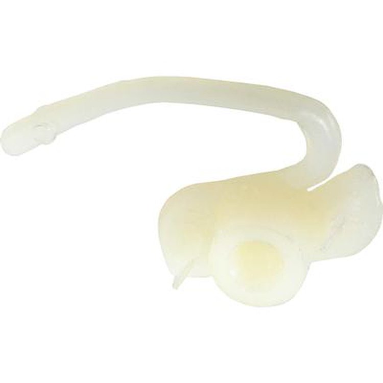 A9477 Nylon Tail Molding Clip; 1/2 in. Long, White Nylon; Requires #8 Tapping Screw