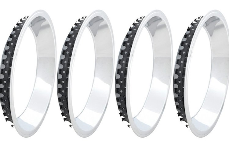 A9591010 Rally Wheel Trim Rings for 1958-1981 Chevy Camaro, Nova, Impala, Pontiac Firebird [14 X 7, 2-1/4]