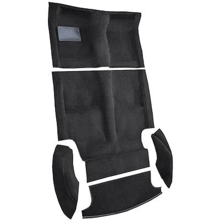 AM1188501 1969-70 American Motors AMX; 4-Speed Shifter; 5-Piece Complete Molded Carpet Set; Cutpile; Black