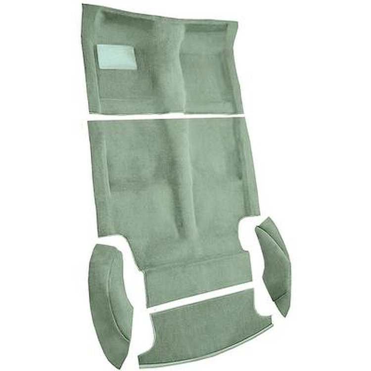 AM1188548 1969-70 American Motors AMX; 4-Speed Shifter; 5-Piece Complete Molded Carpet Set; Cutpile; Willow Green
