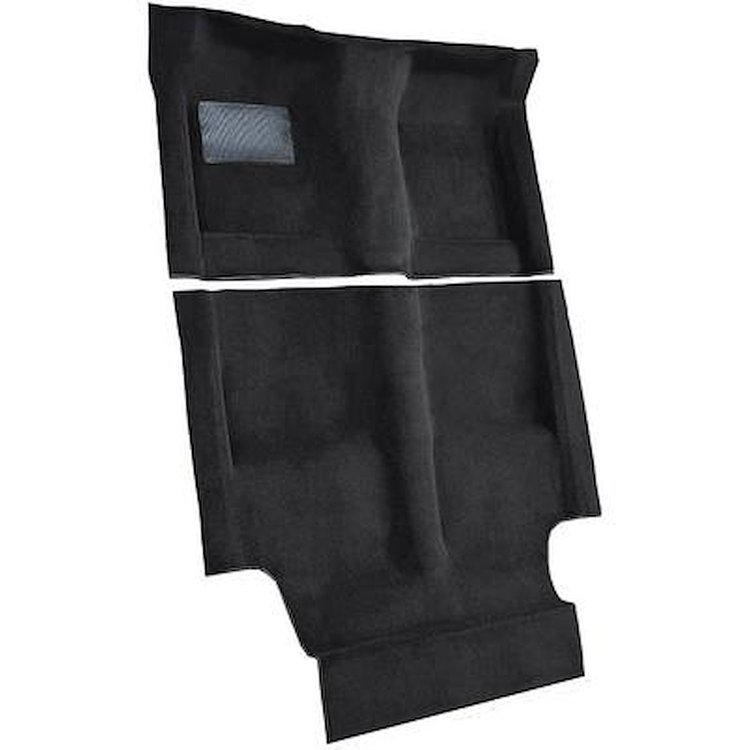 AM1188901 1969-70 American Motors AMX; Automatic Transmission; 2-Piece Passenger Area Carpet Set; Cutpile; Black