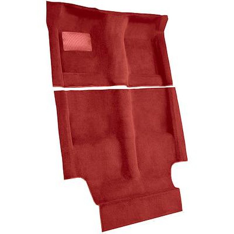 AM1188929 1969-70 American Motors AMX; Automatic Transmission; 2-Piece Passenger Area Carpet Set; Cutpile; Dark Red / Carmine
