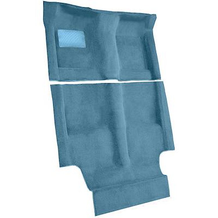 AM1188941 1969-70 American Motors AMX; Automatic Transmission; 2-Piece Passenger Area Carpet Set; Cutpile; Ocean Blue / Bright B