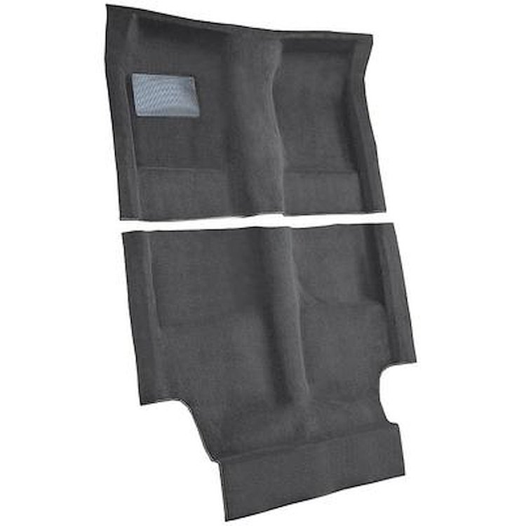 AM1212433 1969-70 American Motors AMX; 4-Speed Shifter; 2-Piece Passenger Area Carpet Set; Cutpile; Graphite