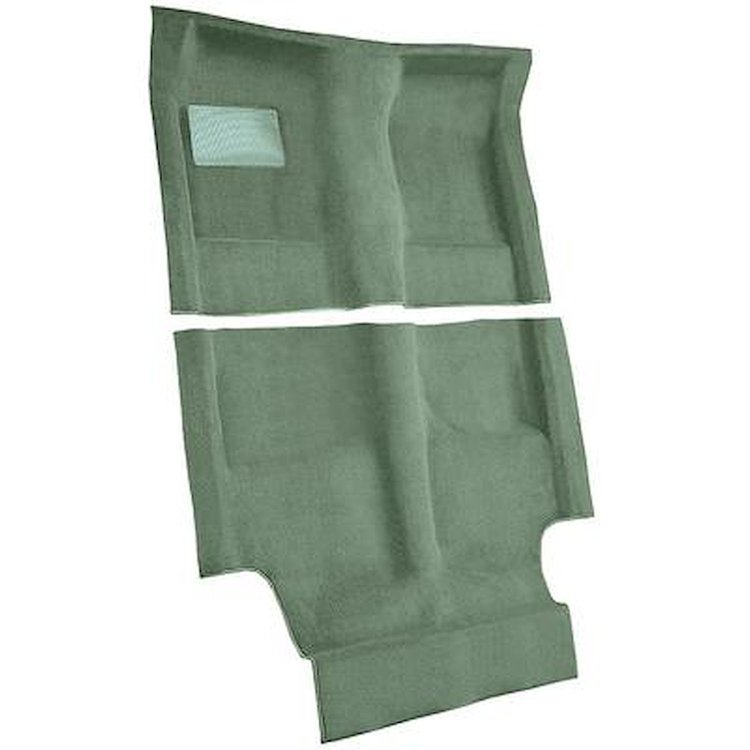 AM1212448 1969-70 American Motors AMX; 4-Speed Shifter; 2-Piece Passenger Area Carpet Set; Cutpile; Willow Green