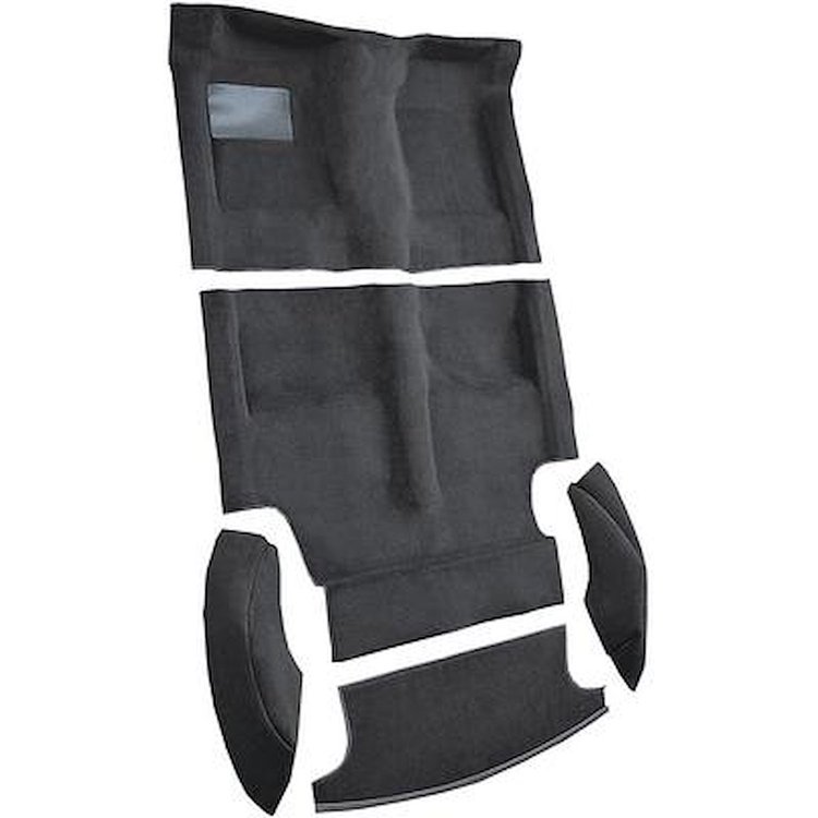 AM1212601 1969-70 American Motors AMX; Hurst 4-Speed Shifter; 5-Piece Complete Molded Carpet Set; Cutpile; Black