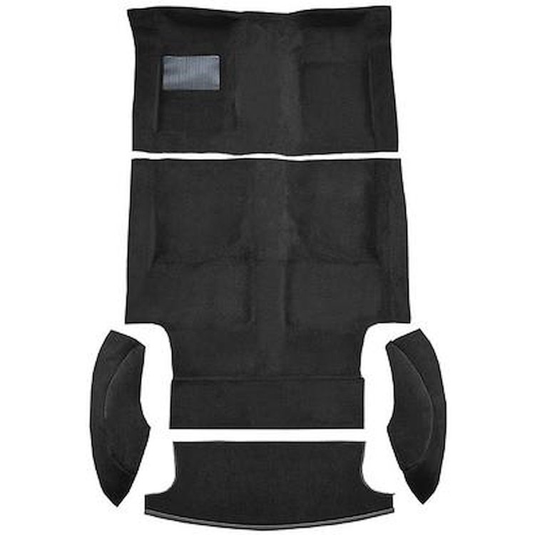 AM1212701 1968 American Motors AMX; Hurst 4-Speed Shifter; 5-Piece Complete Molded Carpet Set; Loop; Black