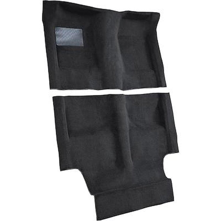 AM1212801 1969-70 American Motors AMX; Hurst 4-Speed Shifter; 2-Piece Passenger Area Carpet Set; Cutpile; Black