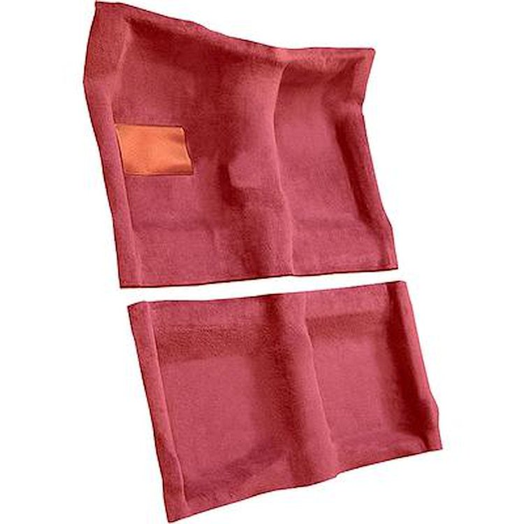 AM1213329 1970-74 American Motors Javelin; Hurst 4-Speed Shifter; 2-Piece Complete Molded Carpet Set; Cutpile; Dark Red / Carmin