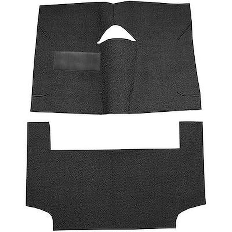AM1297901 1964-65 American Motors American; 2-Door Convertible; 2-Piece Complete Molded Carpet Set; Cutpile; Black