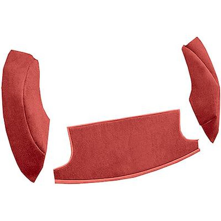 AM1302729 1969-70 American Motors AMX; 3-Piece Cargo Area Carpet Set; Cutpile; Dark Red / Carmine
