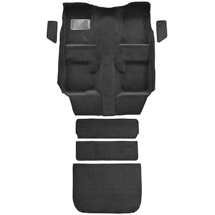 AM1384801 1975-80 American Motors Pacer; 2-Door Hatchback; 6-Piece Complete Molded Carpet Set; Cutpile; Black