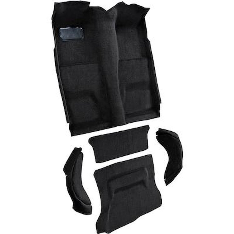 AM1386601 1972-78 American Motors Gremlin; 5-Piece Complete Molded Carpet Set; Cutpile; Black